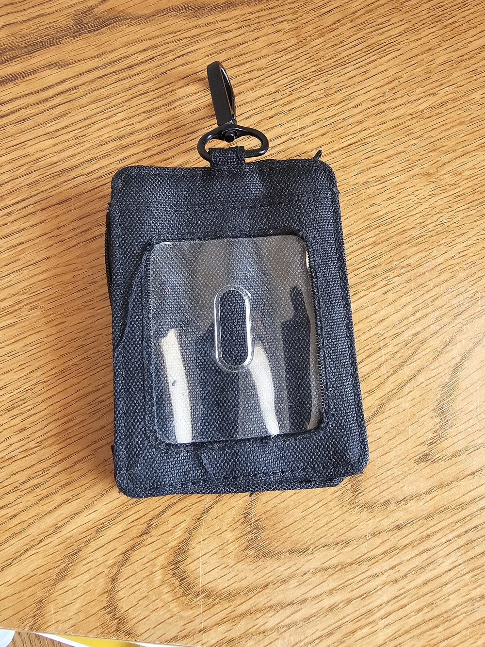 Fox Racing Black Keychain Key Card ID Pouch Holder with Clip - Picture 2 of 5